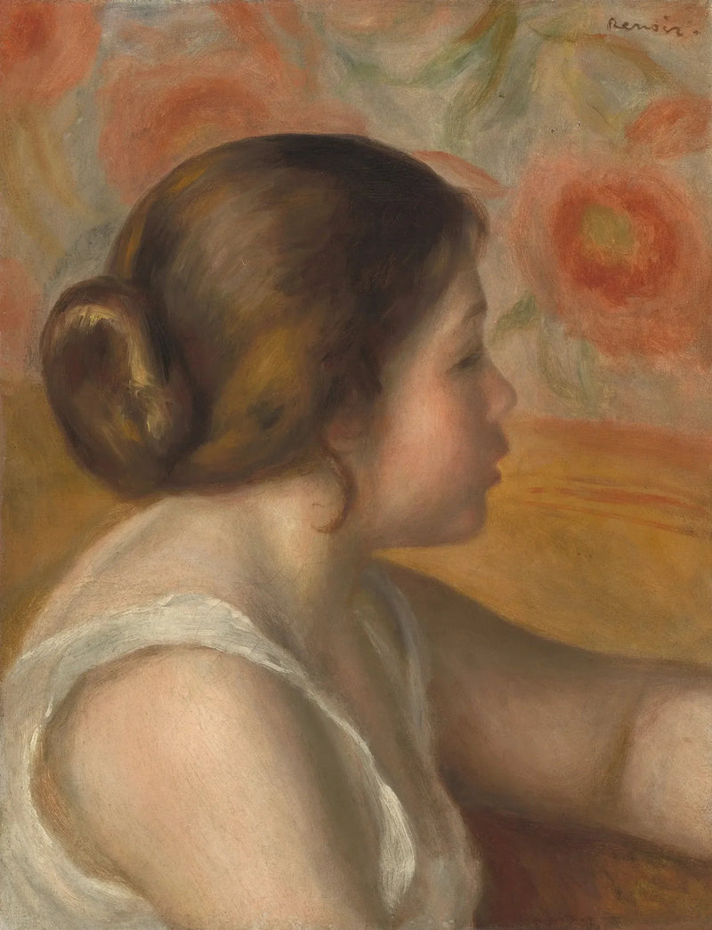 Hoofd van een jong meisje - Pierre-Auguste Renoir