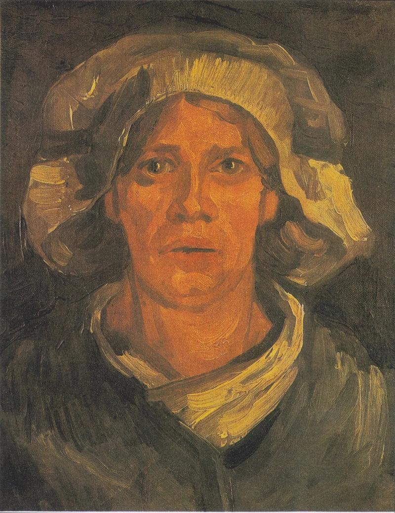 Boerenkop met witte muts - Vincent van Gogh