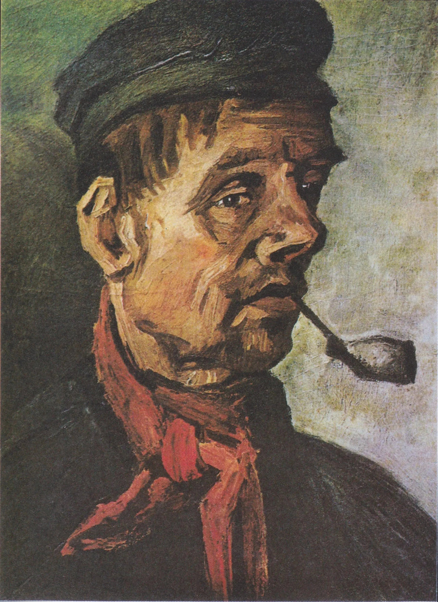 Hoofd van een man met een pijp - Vincent van Gogh
