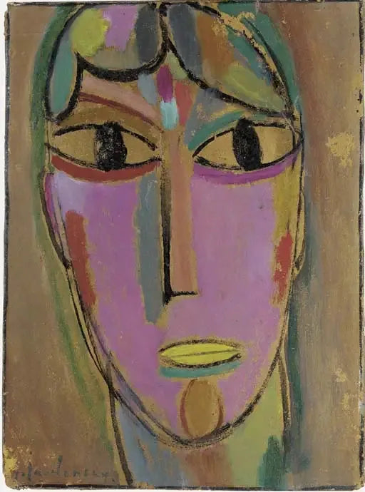 Mystiek hoofd: Vrouwelijk hoofd - Gele mond - Alexej von Jawlensky

Source:
Tête mystique : Tête de femme - bouche jaune - Alexej von Jawlensky