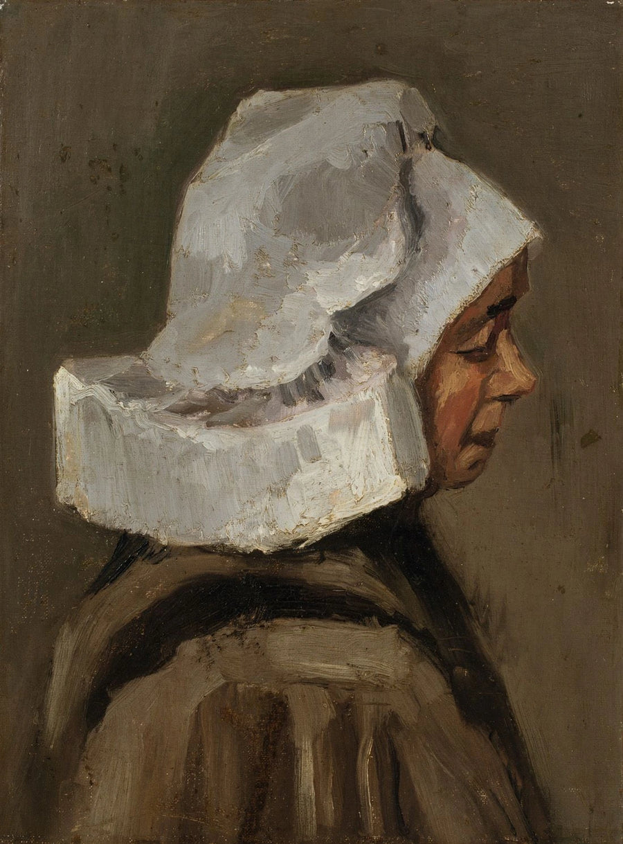 Boerenkop met witte muts - Vincent van Gogh