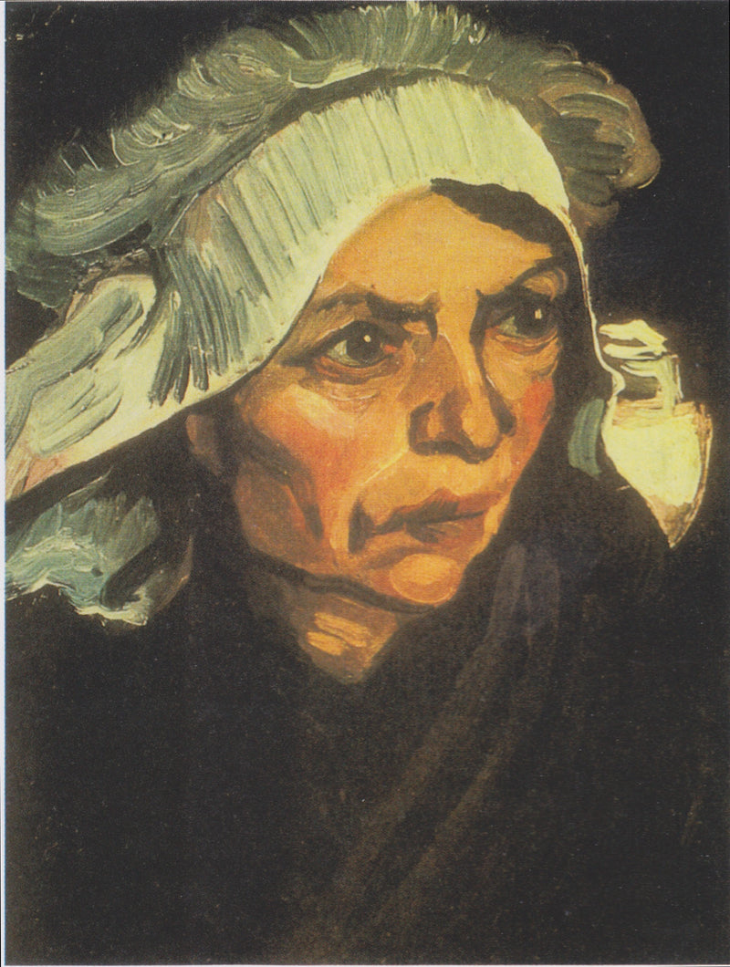 Boerenkop met witte muts - Vincent van Gogh
