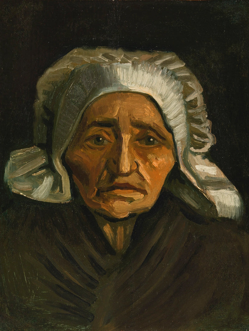 Boerenkop met witte muts - Vincent van Gogh