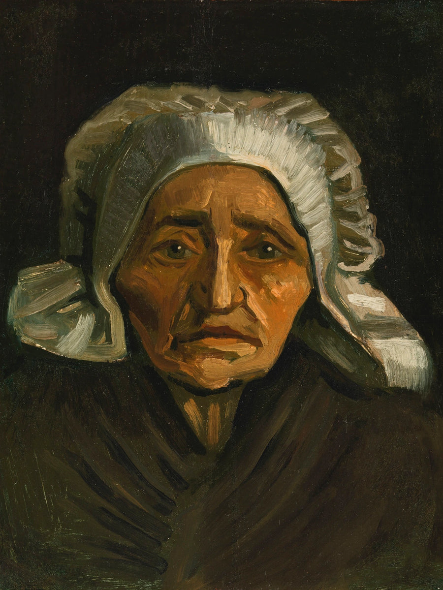 Boerenkop met witte muts - Vincent van Gogh