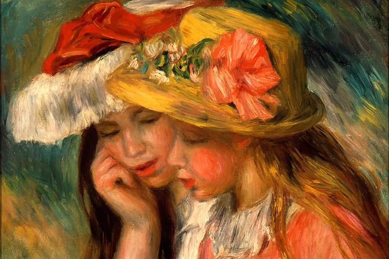 Hoofden van twee jonge meisjes - Pierre-Auguste Renoir