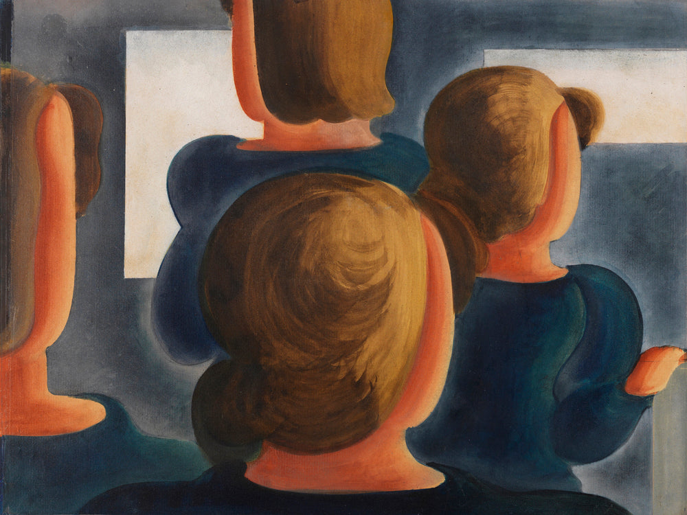 Tétrade avec du gris - Oskar Schlemmer image 1 copie de tableau peinte à la main
