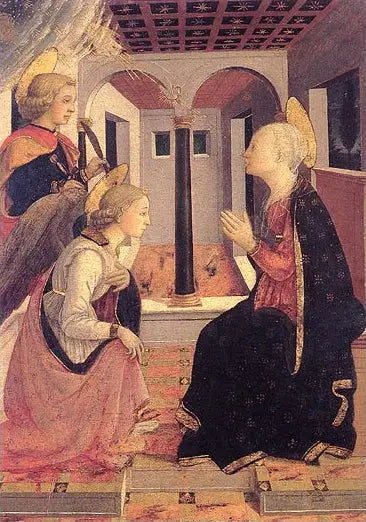 De Aankondiging met Sint Julianus - Fra Filippo Lippi