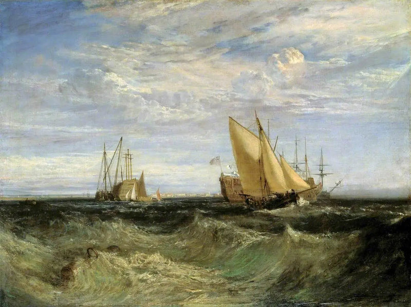 De samenvloeiing van de Theems en de Medway - J. M. W. Turner