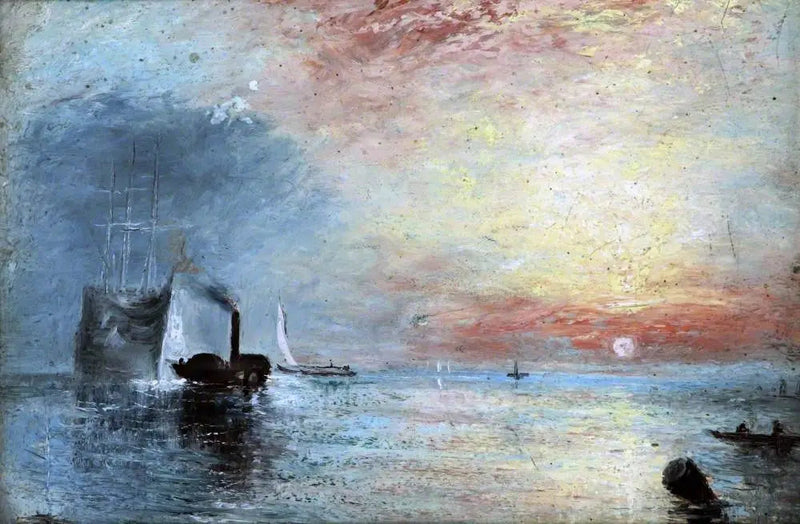 De Vechtende Temeraire Gesleept naar Haar Laatste Ligplaats om Gebroken te Worden, 1838 - J. M. W. Turner