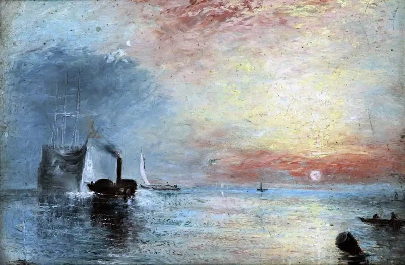 De Vechtende Temeraire Gesleept naar Haar Laatste Ligplaats om Gebroken te Worden, 1838 - J. M. W. Turner