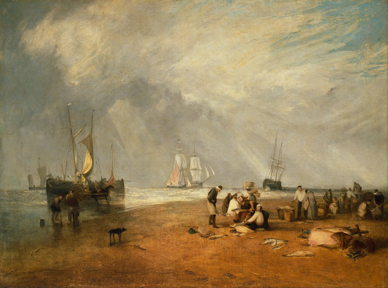 De Vismarkt aan Hastings Beach - J. M. W. Turner