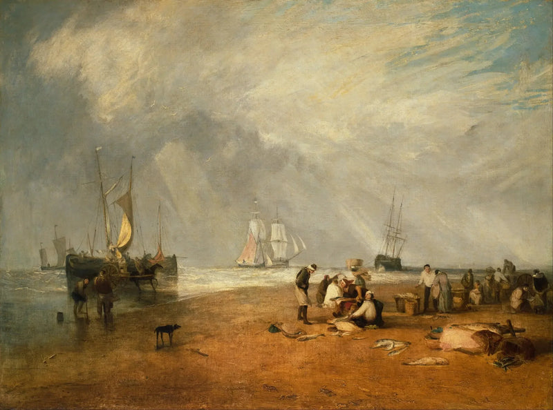 De Vismarkt aan Hastings Beach - J. M. W. Turner