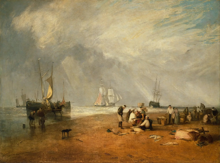 De Vismarkt aan Hastings Beach - J. M. W. Turner