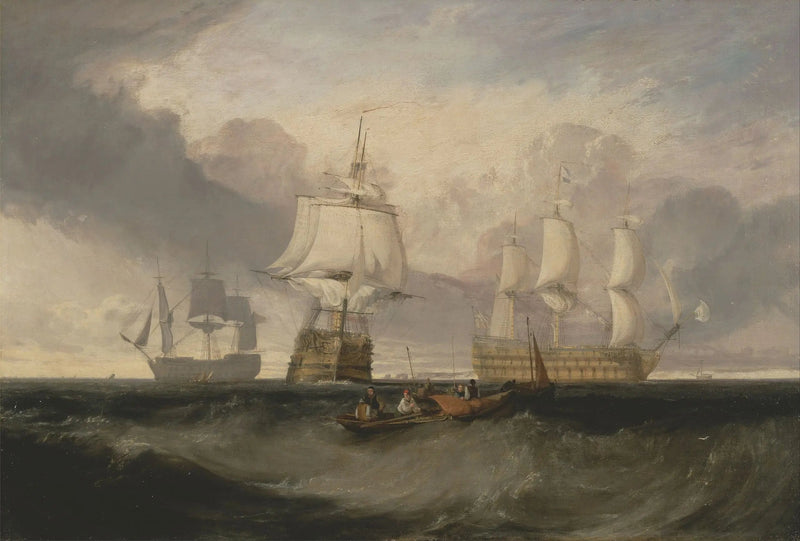 De Overwinning Terug van Trafalgar, in Drie Posities - J. M. W. Turner