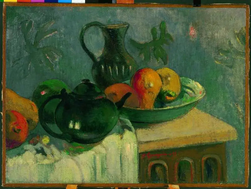 Theepot, kan en fruit - Paul Gauguin
