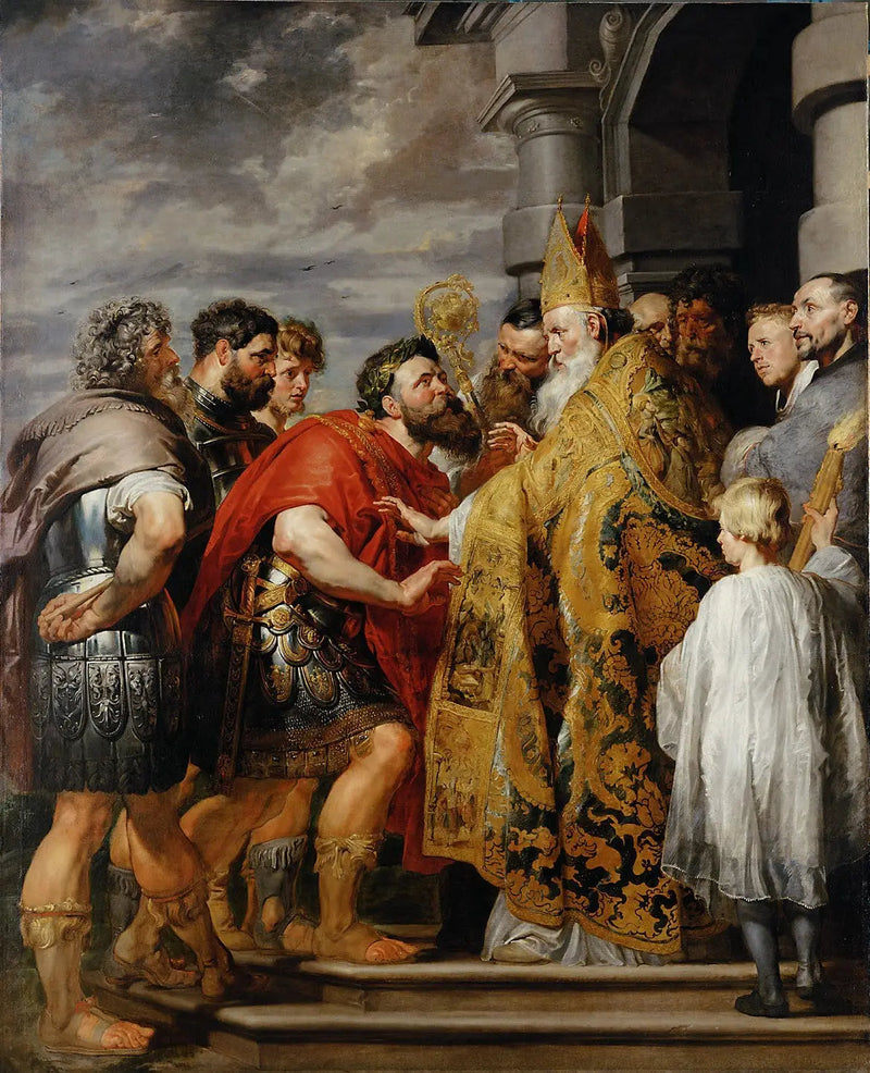 Théodose en Sint Ambrosius - Peter Paul Rubens
