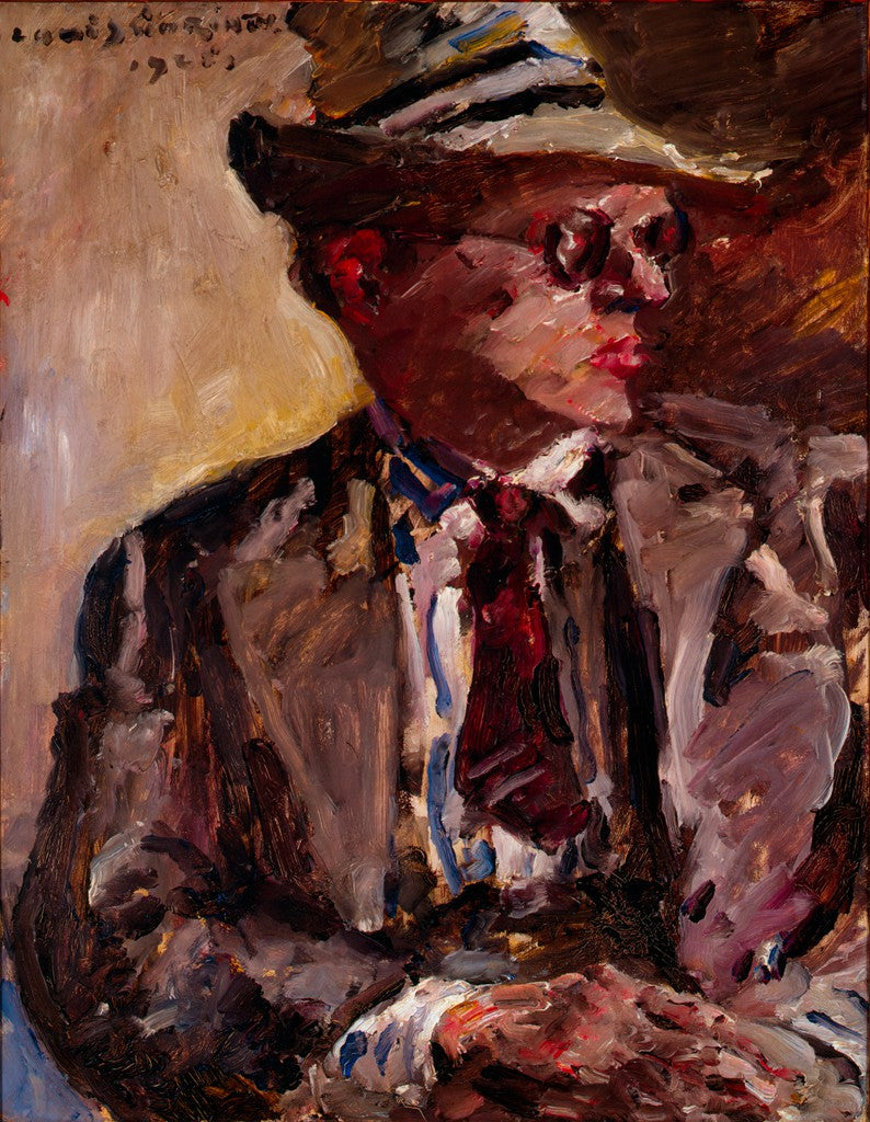 Thomas Corinth avec un chapeau de paille - Lovis Corinth image 1 tableau peint à l’huile sur toile