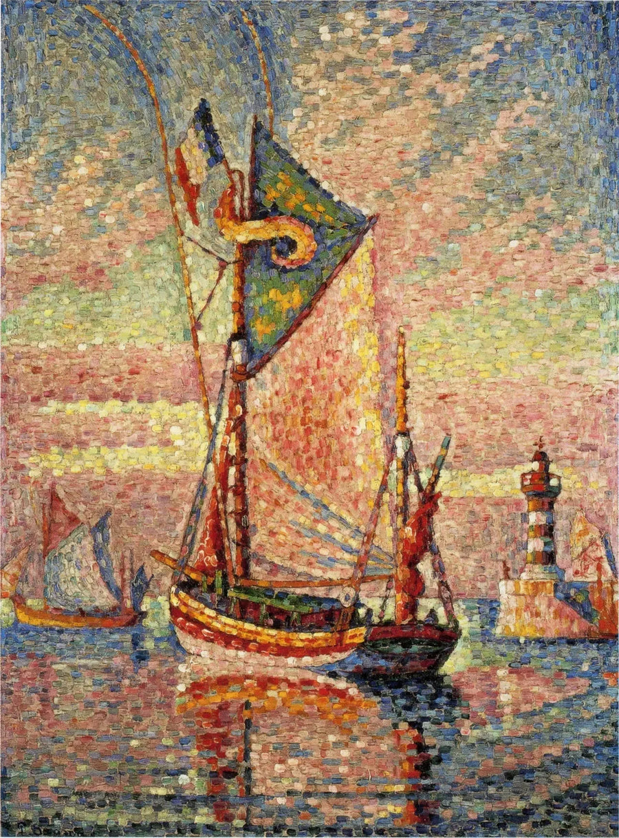 Vissersboot in Concarneau - Paul Signac