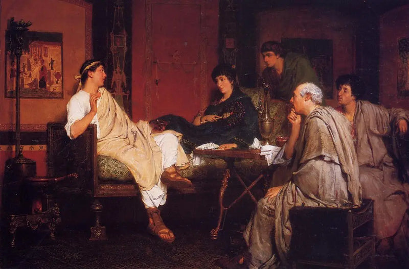 Tibulle in het huis van Délie - Lawrence Alma-Tadema