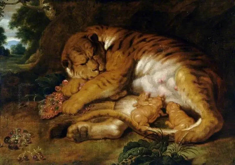Tijger met haar kleintjes - Peter Paul Rubens