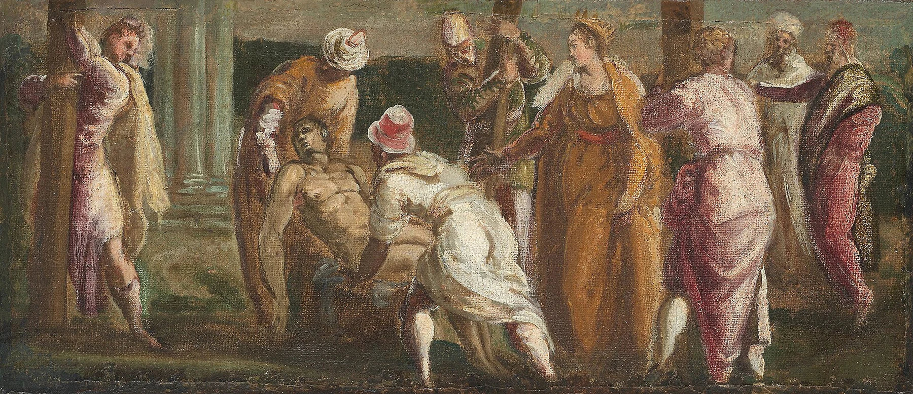 Sainte Hélène vérifiant la Vraie Croix, peinture de Le Tintoret