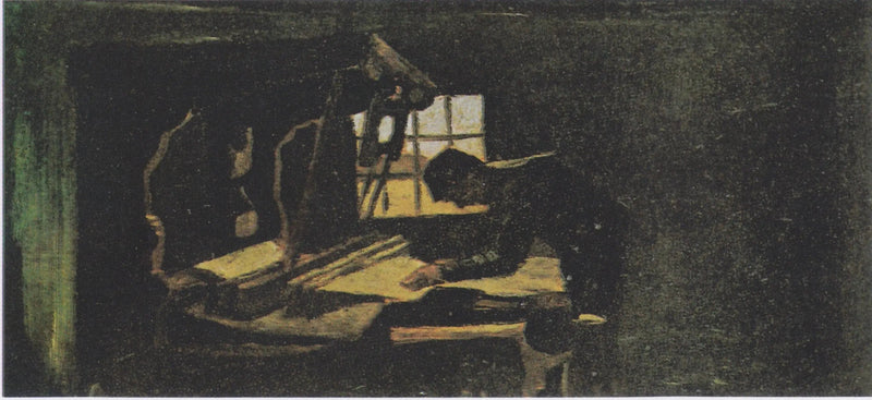 Wever die de draden rangschikt - Vincent van Gogh