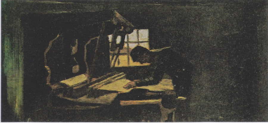 Wever die de draden rangschikt - Vincent van Gogh
