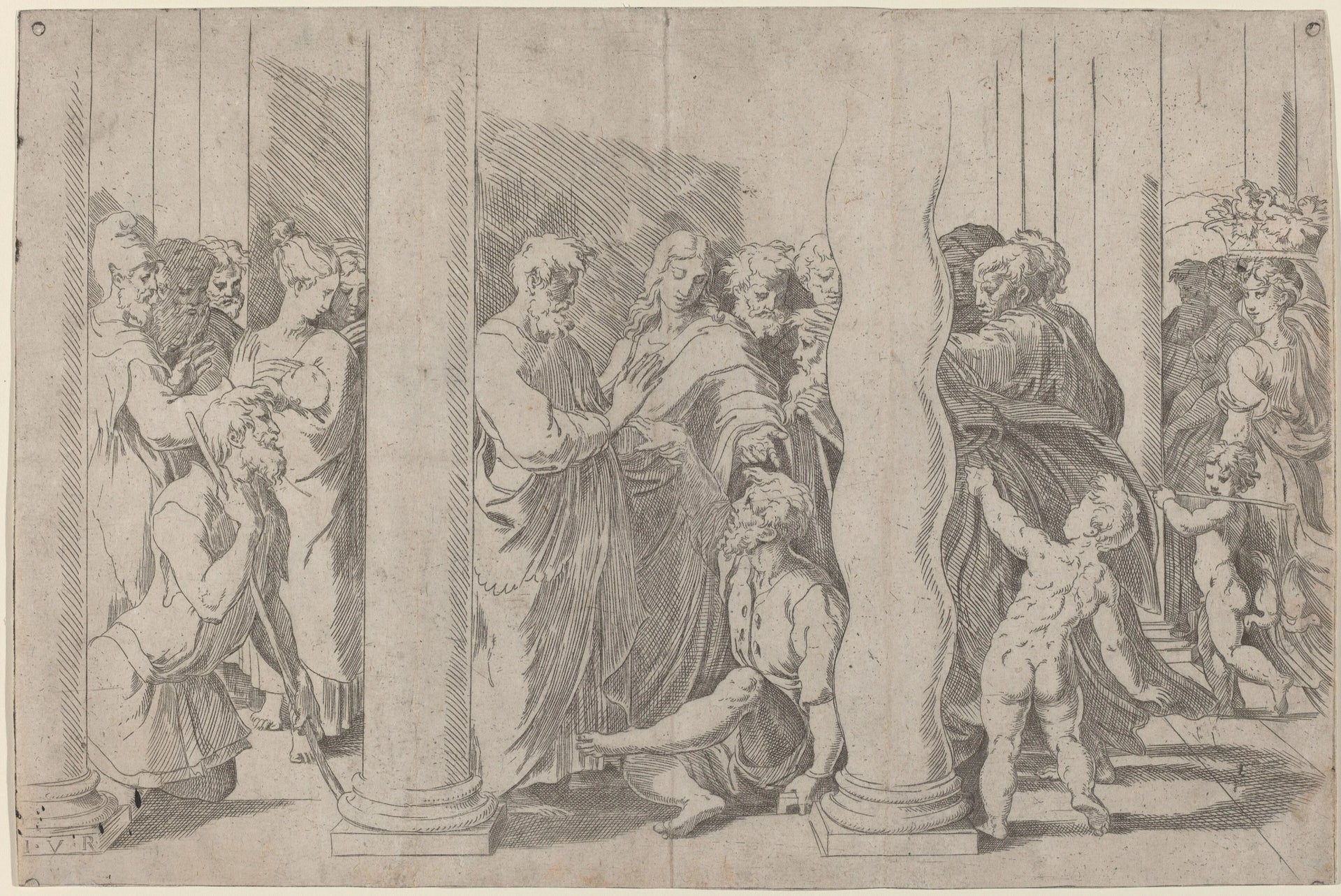 Saints Pierre et Jean à la belle porte - Raphaël Sanzio - Réproduction huile sur toile