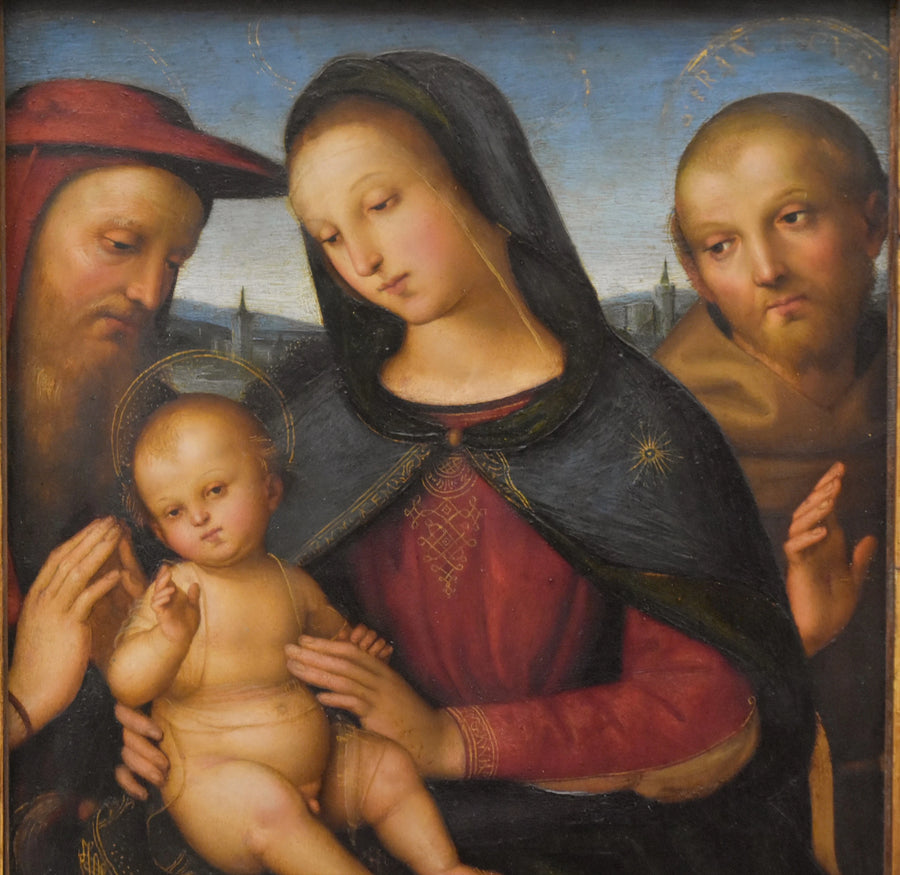 Maagd en Kind met heiligen Hiëronymus en Franciscus - Rafaël Sanzio