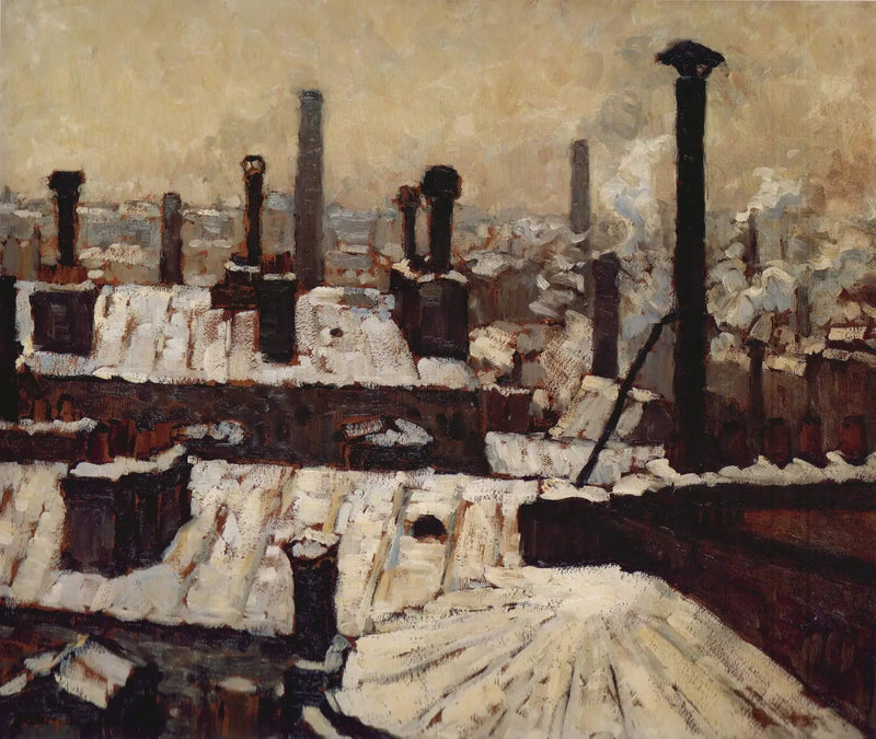Daken onder de sneeuw, Parijs - Gustave Caillebotte