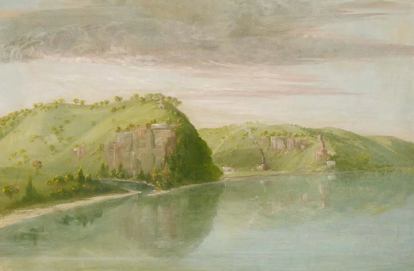 Tombe de Dubuque, Haut-Mississippi - George Catlin image 1 reproduction de peinture à l’huile
