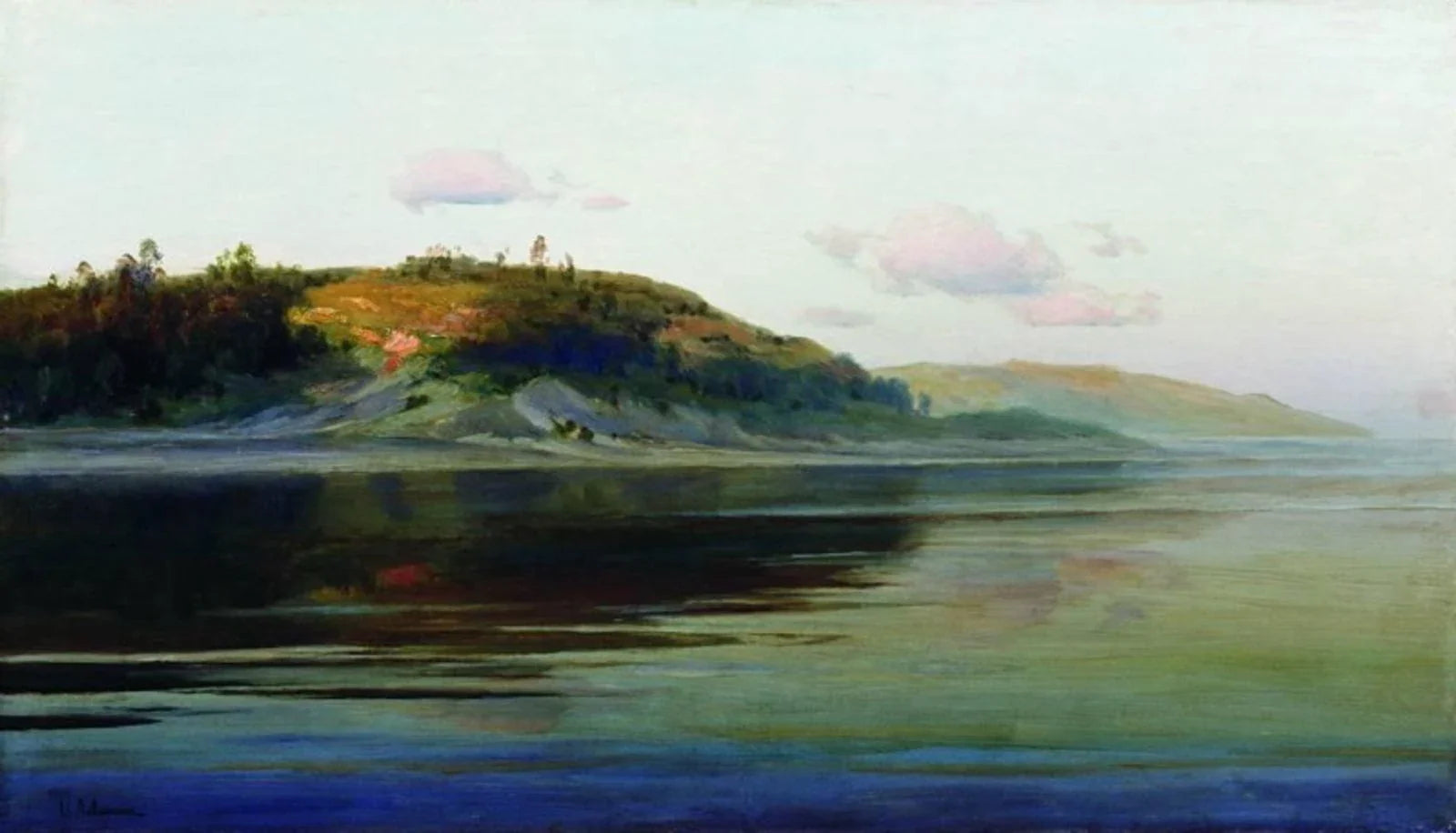Soir d'été au bord de la rivière, peinture de Isaac Levitan