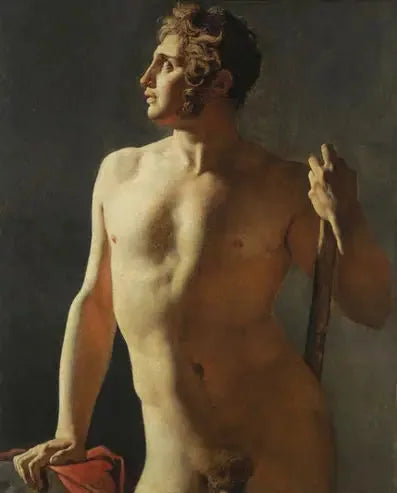 Torso (half-figuur geschilderd) - Jean-Auguste-Dominique Ingres