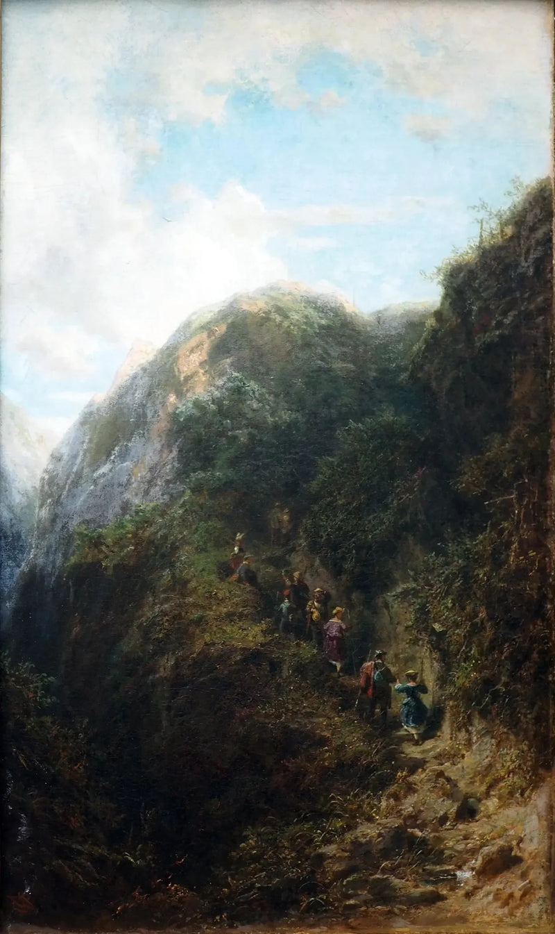 Toeristen in de bergen - Carl Spitzweg