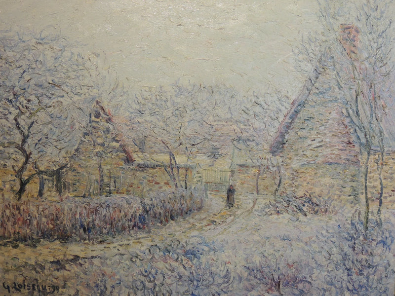 Tournedos aan de Seine, sneeuw, ijs en mist - Gustave Loiseau