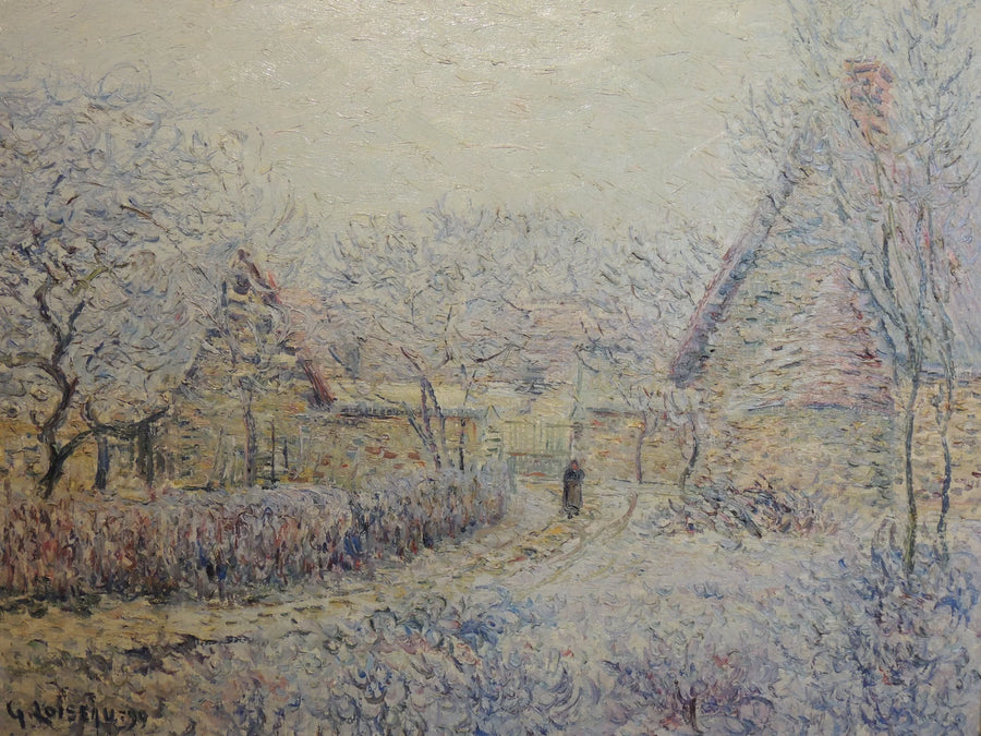 Tournedos aan de Seine, sneeuw, ijs en mist - Gustave Loiseau