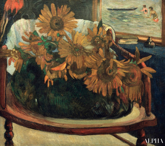 Tournesols dans un fauteuil - Paul Gauguin - Reproductions de tableaux et peintures haut de gamme