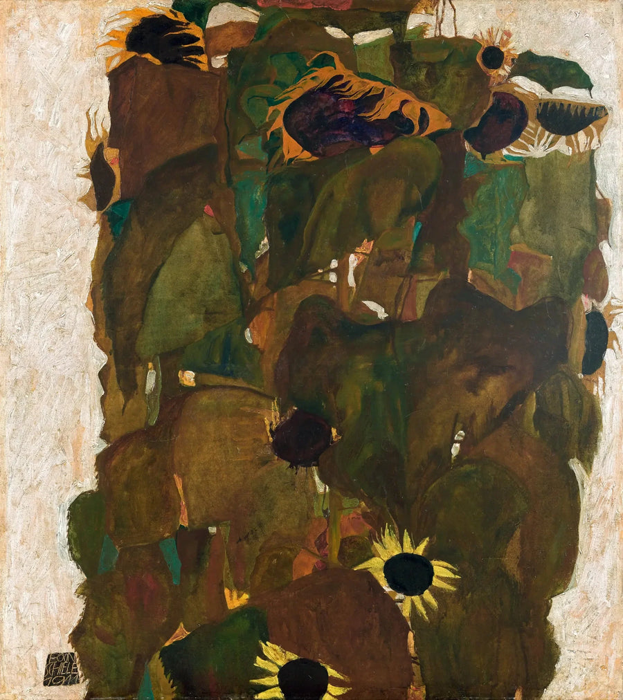 Zonnebloemen I - Egon Schiele