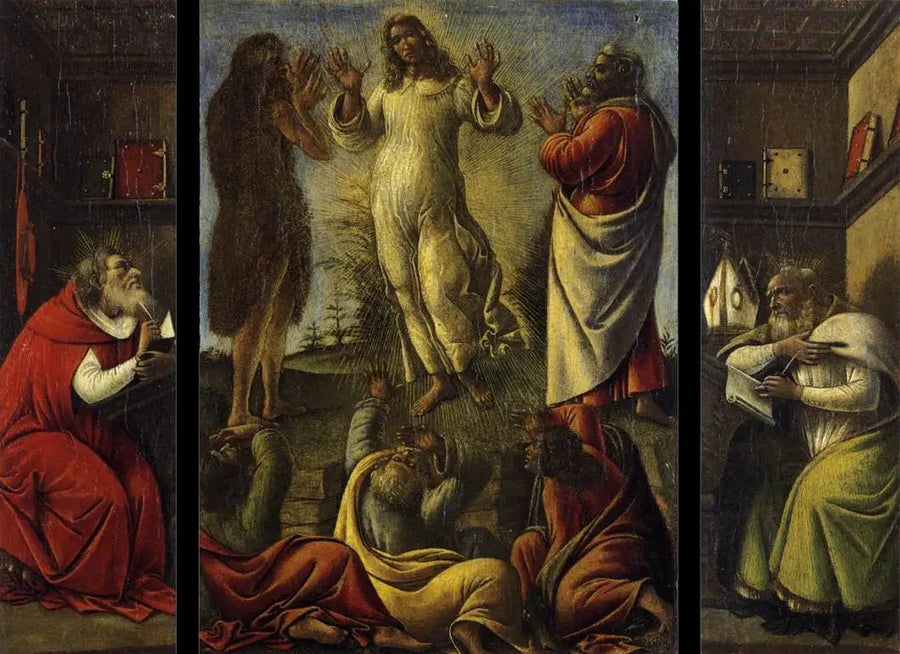De Transfiguratie, de heilige Hiëronymus en de heilige Augustinus - Sandro Botticelli