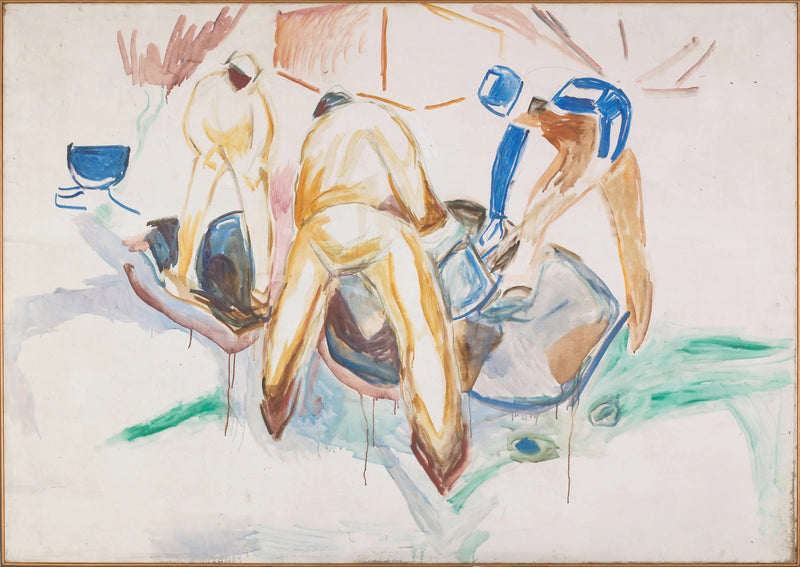 Straatwerkers in de sneeuw - Edvard Munch