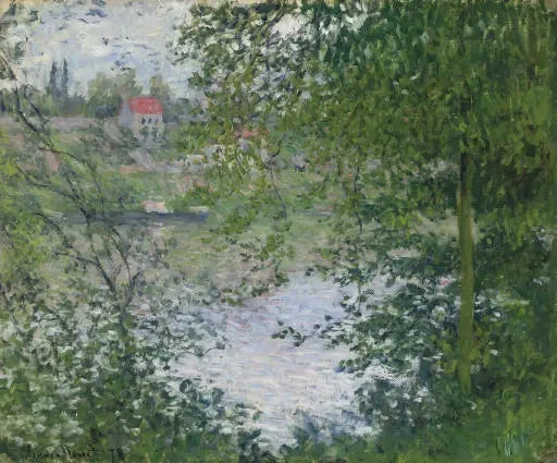 Door de bomen, Grande Jatte eiland W458 - Claude Monet