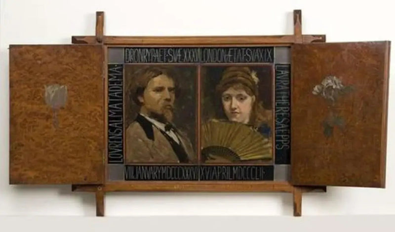 Triptychon met portret van schilder Lawrence Alma Tadema en zijn tweede echtgenote - Lawrence Alma-Tadema