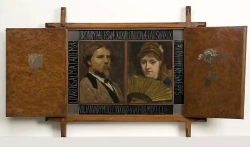Triptychon met portret van schilder Lawrence Alma Tadema en zijn tweede echtgenote - Lawrence Alma-Tadema