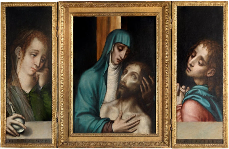 Triptych van de Pietà, Sint Jan en Sint Maria Magdalena - Luis de Morales