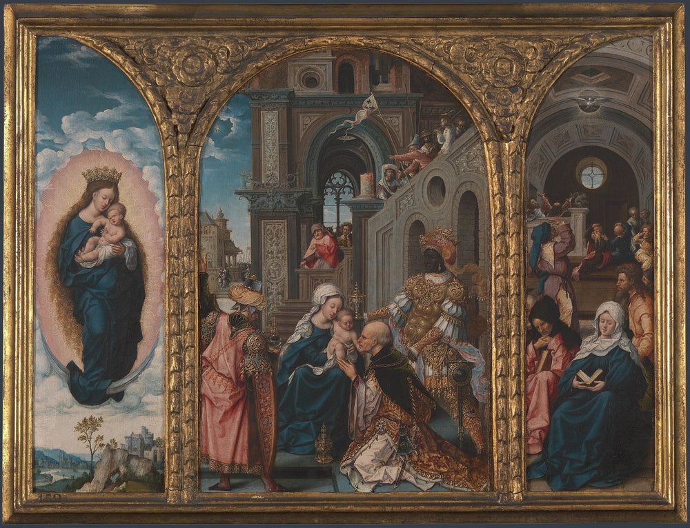 Triptyque. L’Adoration des Mages la Descente du - Jan Gossaert - Alpha Reproduction
