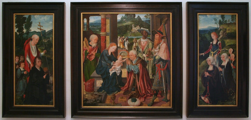 Triptychon van de Aanbidding door de Wijzen - Joos van Cleve