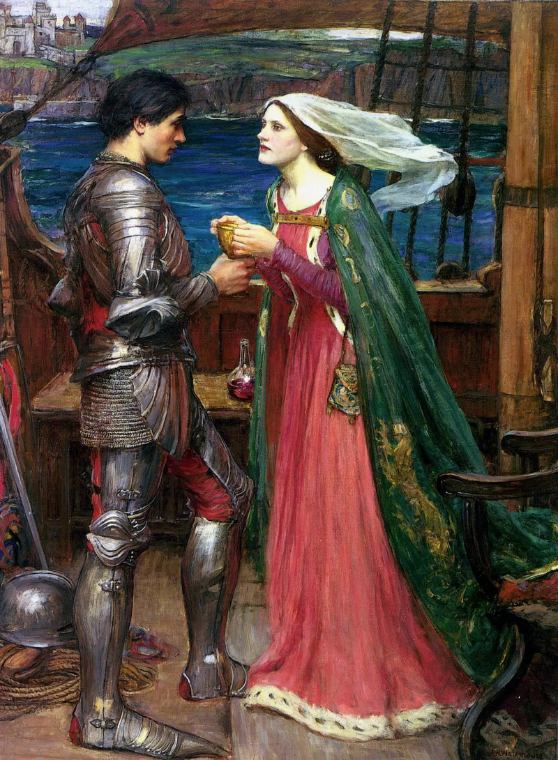 Tristan en Isolde met de drank - John William Waterhouse