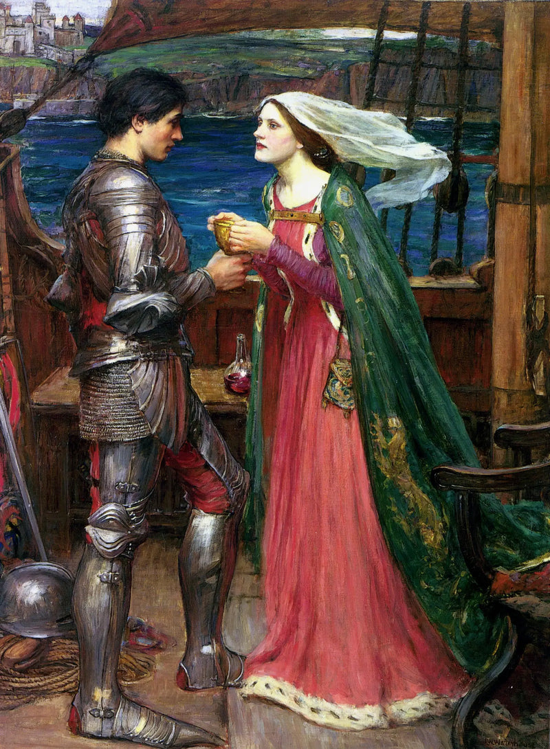 Tristan en Isolde met de drank - John William Waterhouse