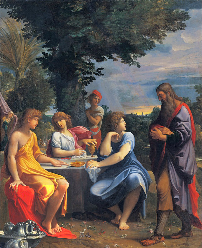 Drie engelen bezoeken Abraham - Ludovico Carracci