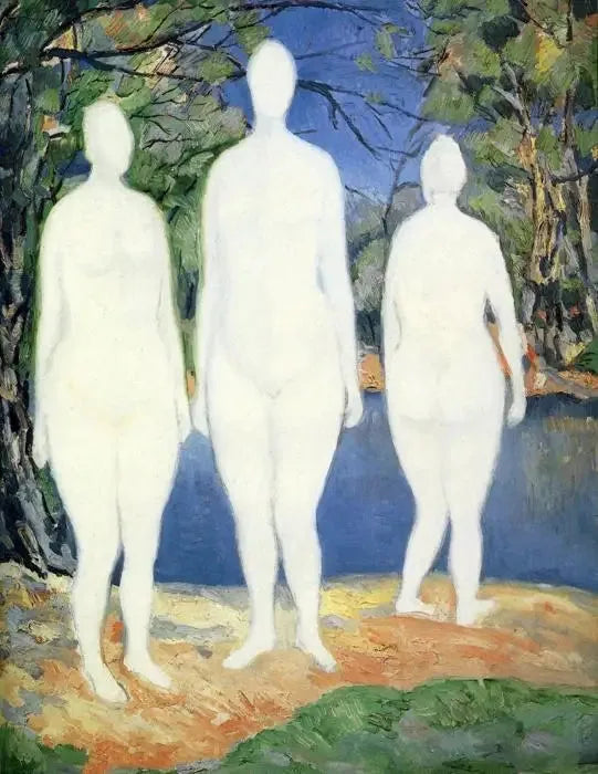 Drie zwemmers - Kazimir Malevich